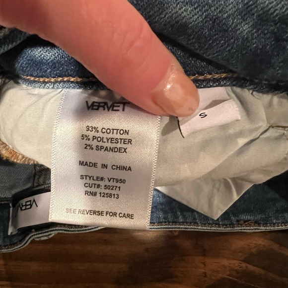 Vervet small Denim Distressed Mini Skirt, destroyed, EUC, see photos - Picture 5 of 7